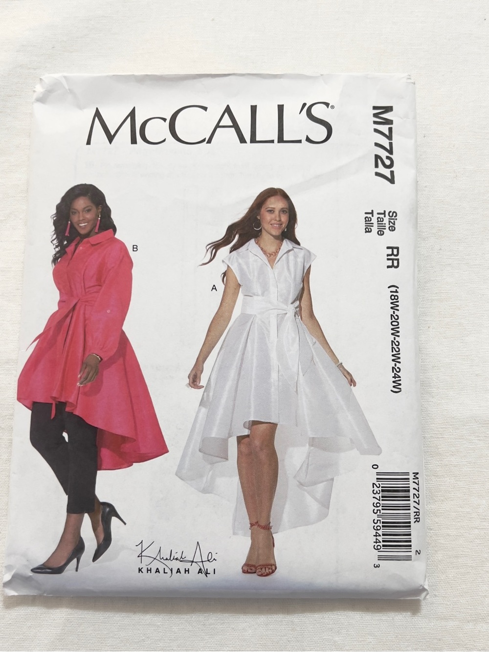 McCall’s M7727 Sewing Pattern | High Low Dress Tunic with Sash